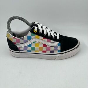 Van’s Women’s Multicolor Checkerboard Classic Canvas Lace-Up Shoes - Size 6